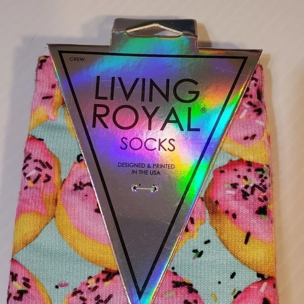 New Living Royal Donut Crew Socks